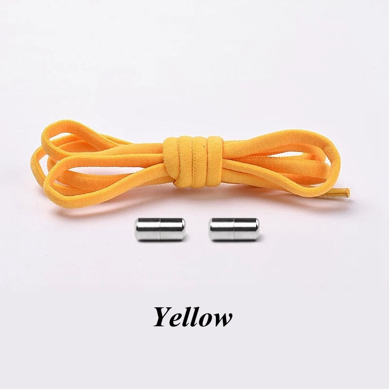 Semicircle No Tie Shoelaces Elastic Shoe laces Sneakers shoelace Metal Lock Lazy Laces for Kids and Adult One size fits all shoe