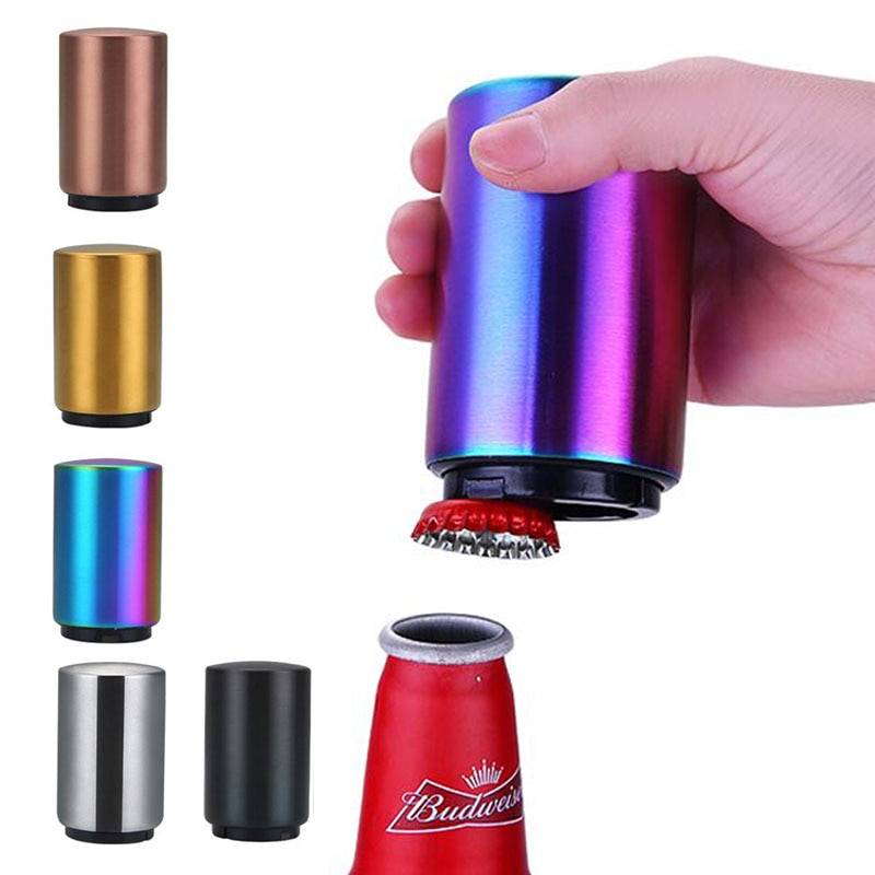 Magnetic Automatic Beer Bottle Opener Stainless Steel Wine Opener Portable Bar tools Kitchen Gadgets Christmas Gift