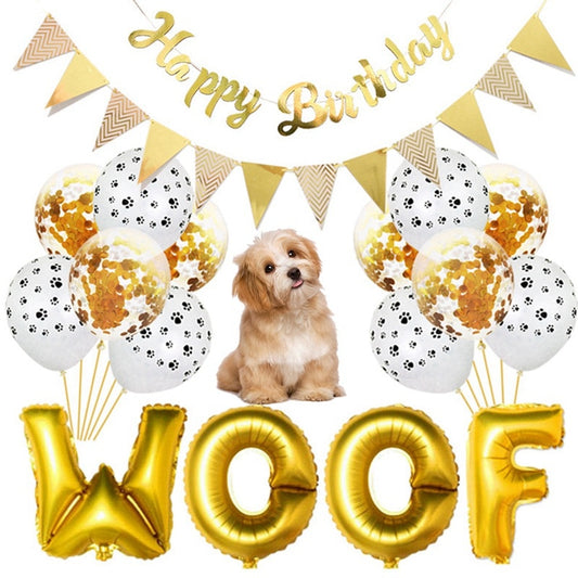 2020 Happy Birthday Banners Set Pet Birthday Party Theme Aluminum Foil Balloon Decoration For Home Dogs Cats Supplies