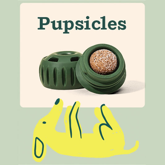 Dog Food Toys New Woof Pupsicle Refillable Easy Clean Natural Rubber Long Lasting Ball Simple Durable Silicone Mold Dog Supplies